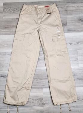 Levi's Cargo Pants Women's 24X30 Beige 94' Baggy New A47070016